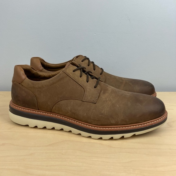 Johnston Murphy Men’s Size 13.0 M Braxton Plain Toe Brown Leather Oxford Shoes